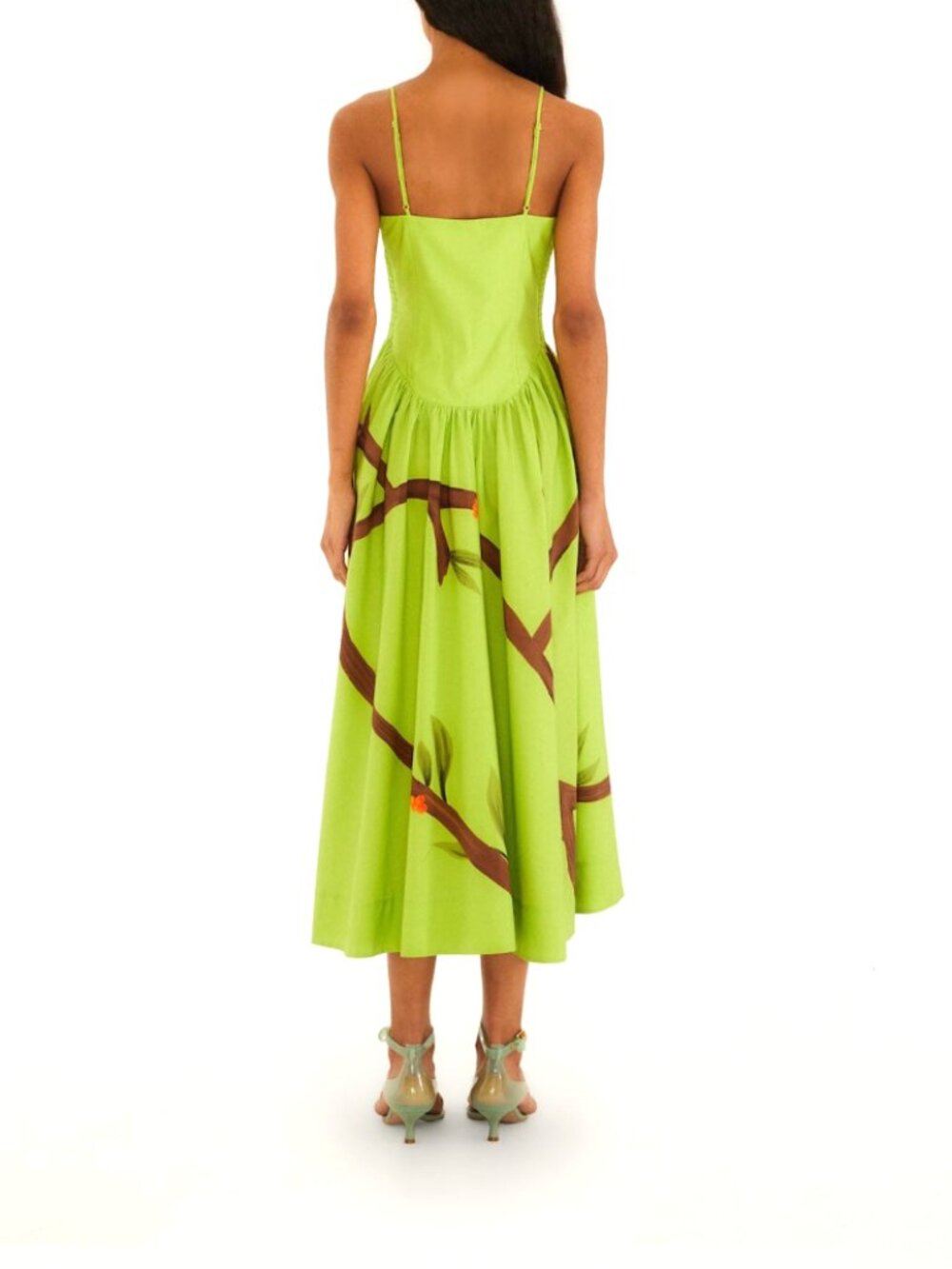 FARM Rio Green Birds Smocked Maxi Dress - Picture 7 of 16